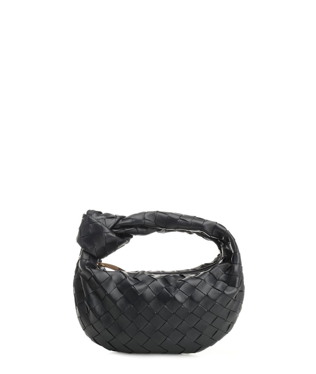 BOTTEGA VENETA Черная кожаная сумка с короткими ручками, фото 1
