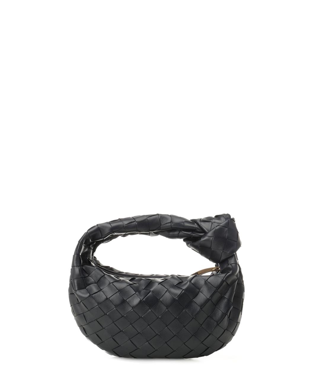 BOTTEGA VENETA Черная кожаная сумка с короткими ручками, фото 2