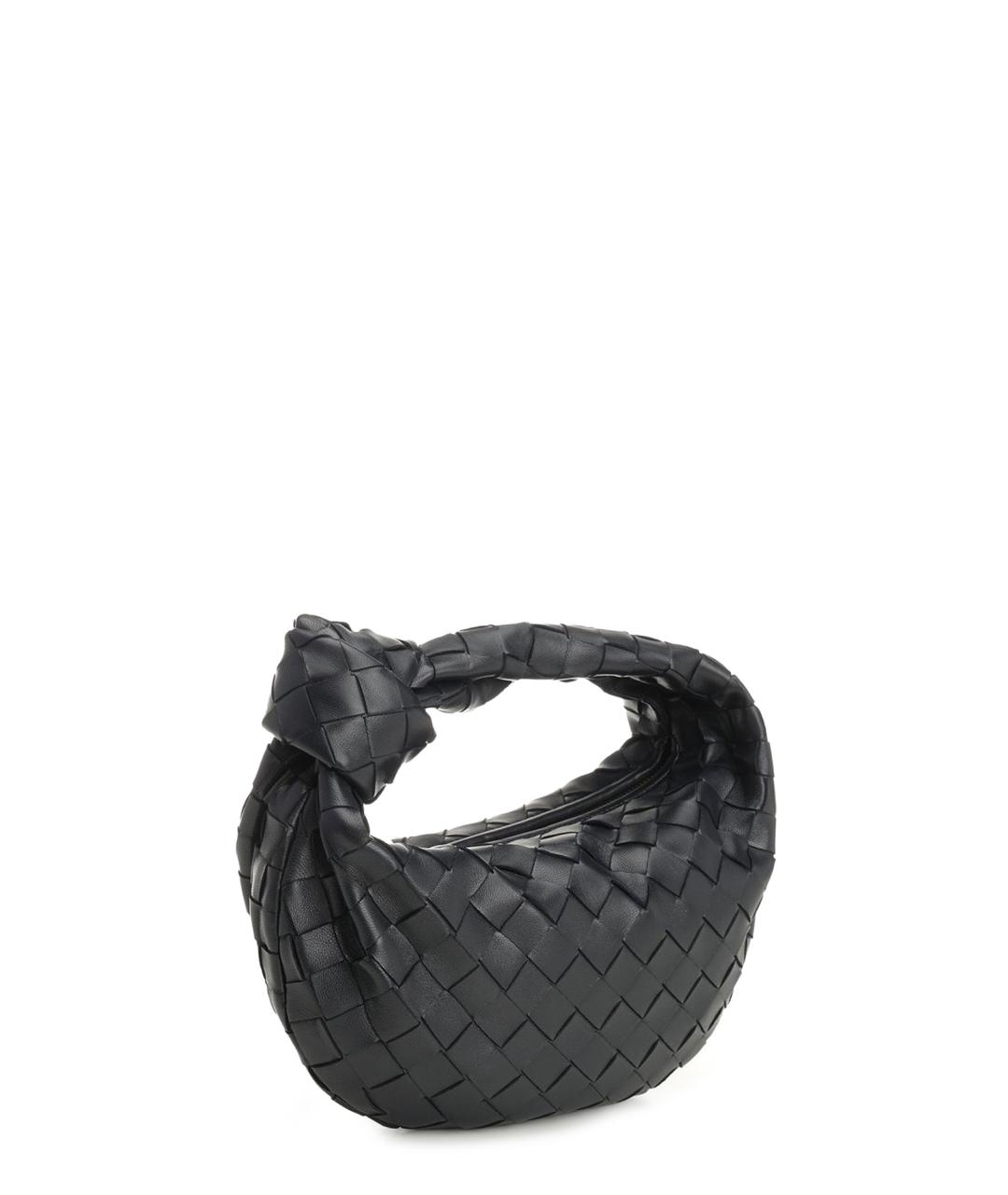 BOTTEGA VENETA Черная кожаная сумка с короткими ручками, фото 3