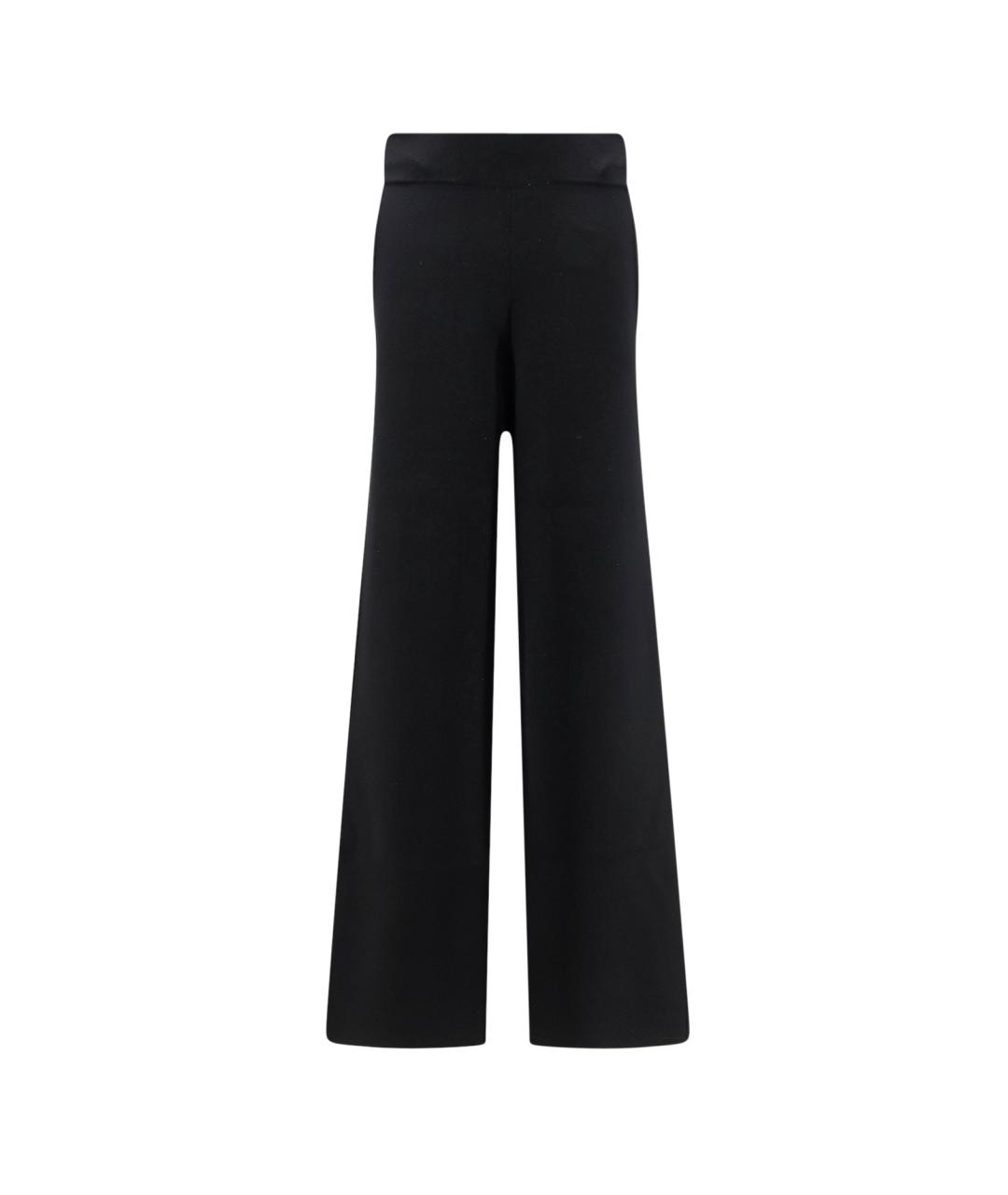 MAX MARA Черные шерстяные брюки широкие, фото 1