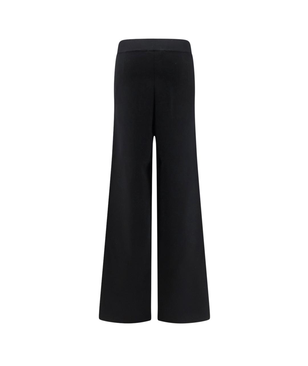 MAX MARA Черные шерстяные брюки широкие, фото 2