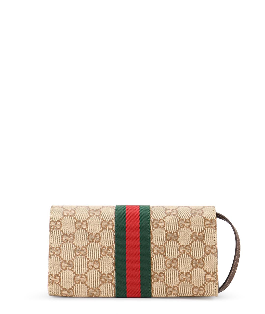 GUCCI Бежевая тканевая сумка через плечо, фото 2