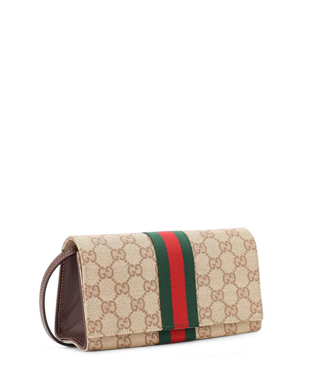 GUCCI Бежевая тканевая сумка через плечо, фото 3