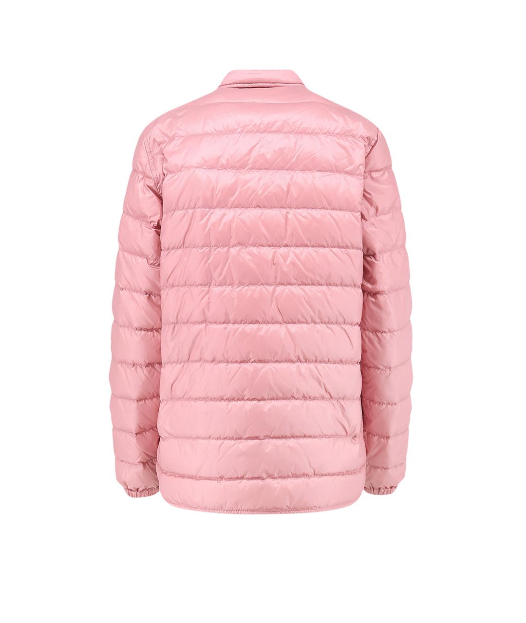 MONCLER Розовый полиамидовый пуховик, фото 2
