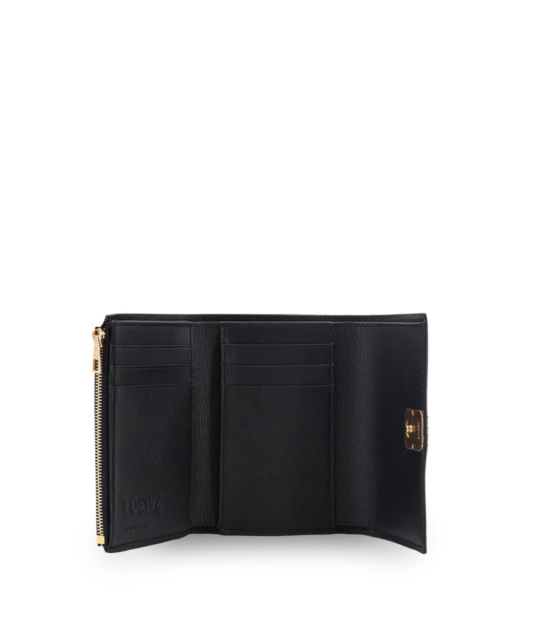 LOEWE Черный кожаный кошелек, фото 3