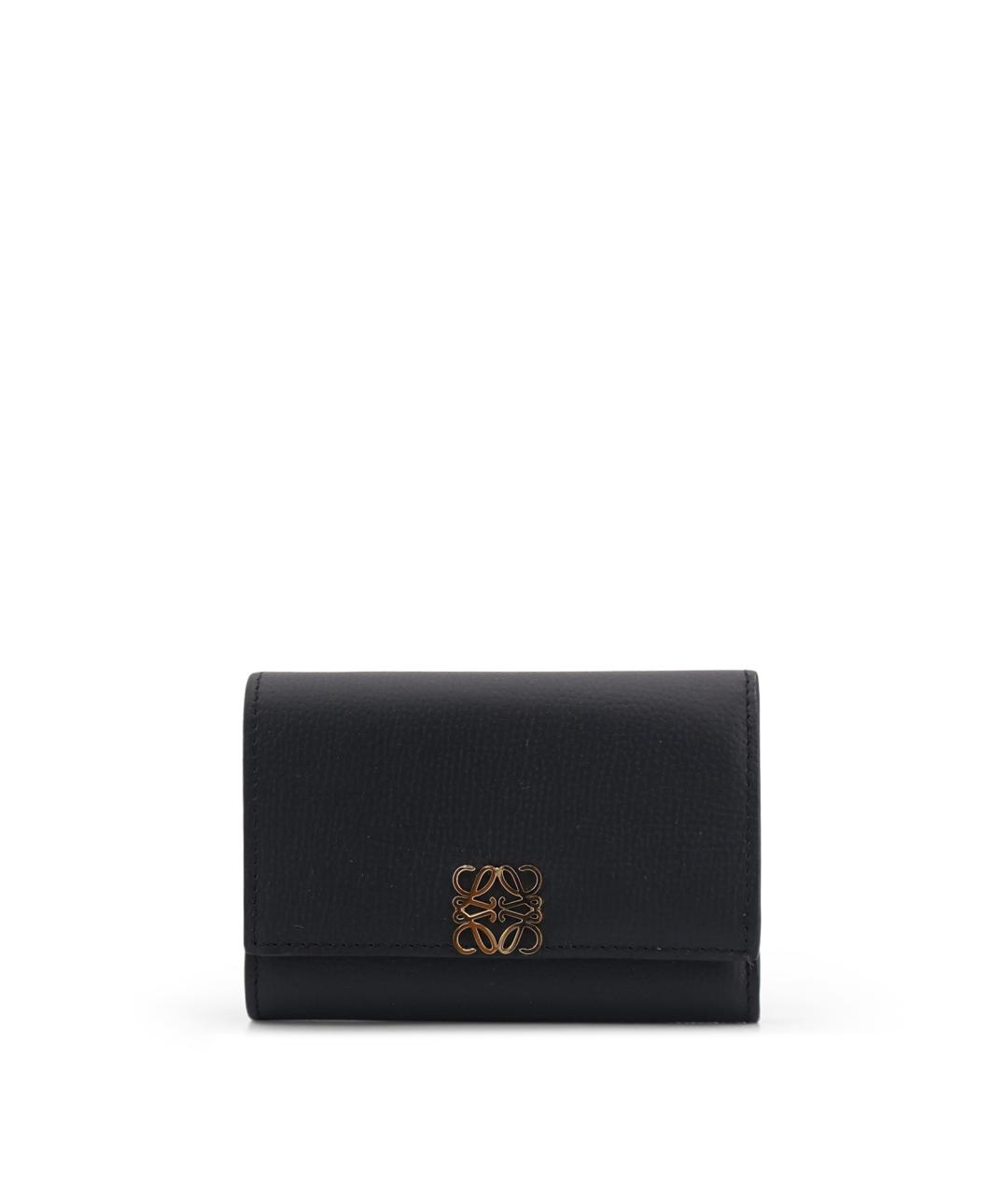 LOEWE Черный кожаный кошелек, фото 1