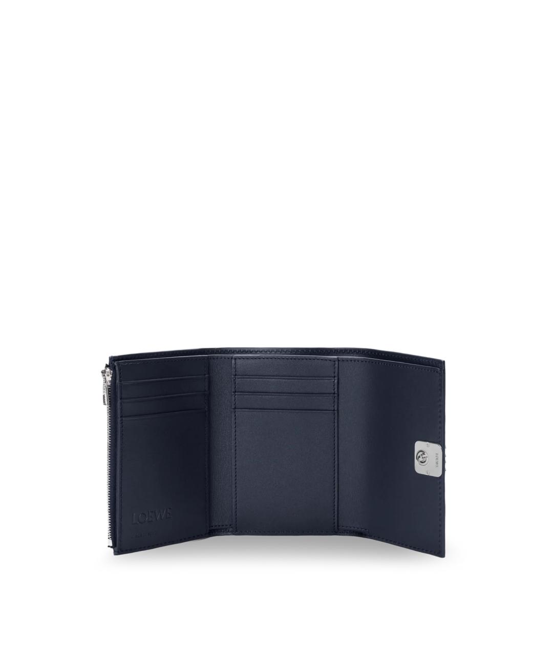 LOEWE Темно-синий кожаный кошелек, фото 3