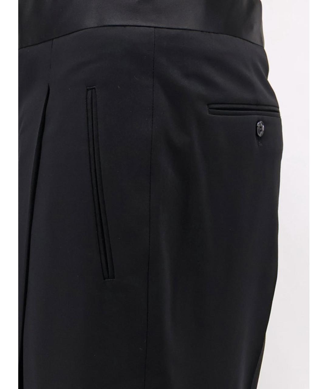 GIORGIO ARMANI Черные шерстяные классические брюки, фото 3