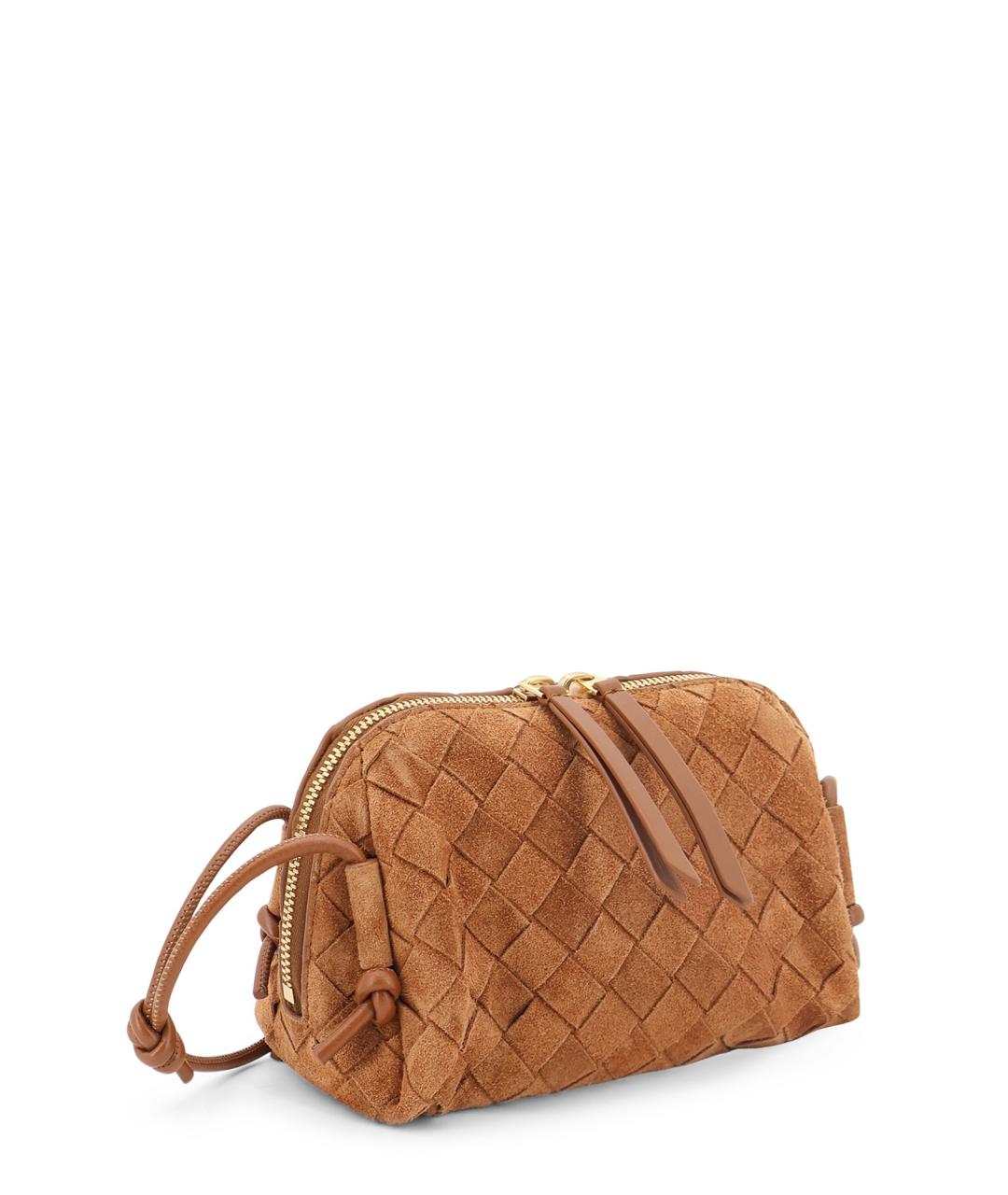 BOTTEGA VENETA Коричневая замшевая сумка через плечо, фото 3