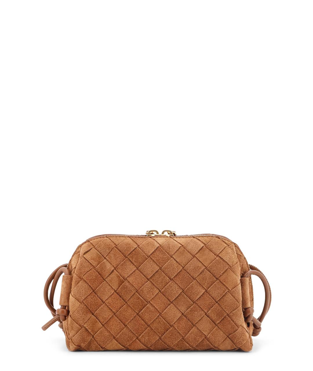 BOTTEGA VENETA Коричневая замшевая сумка через плечо, фото 2