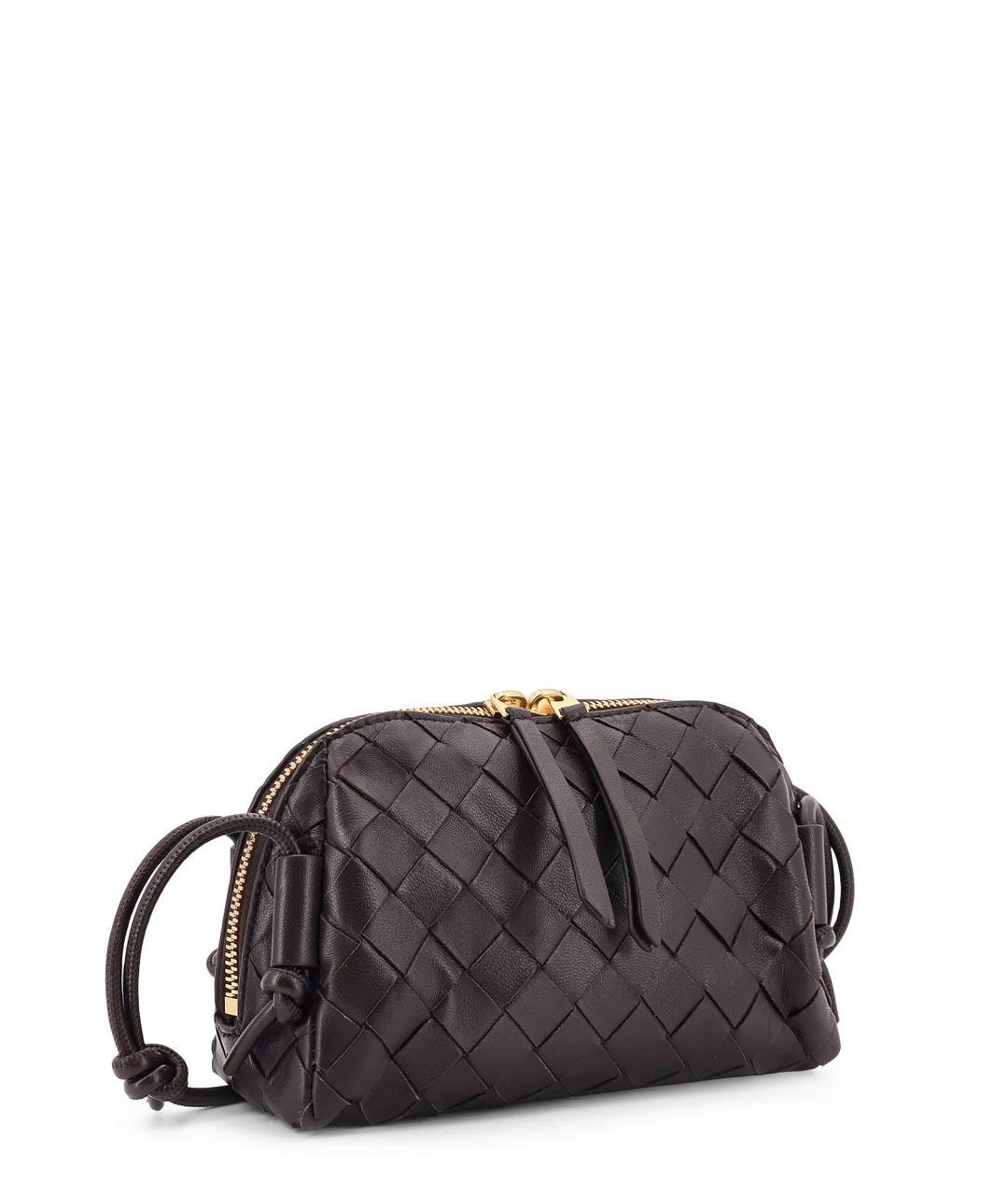 BOTTEGA VENETA Бордовая кожаная сумка через плечо, фото 3