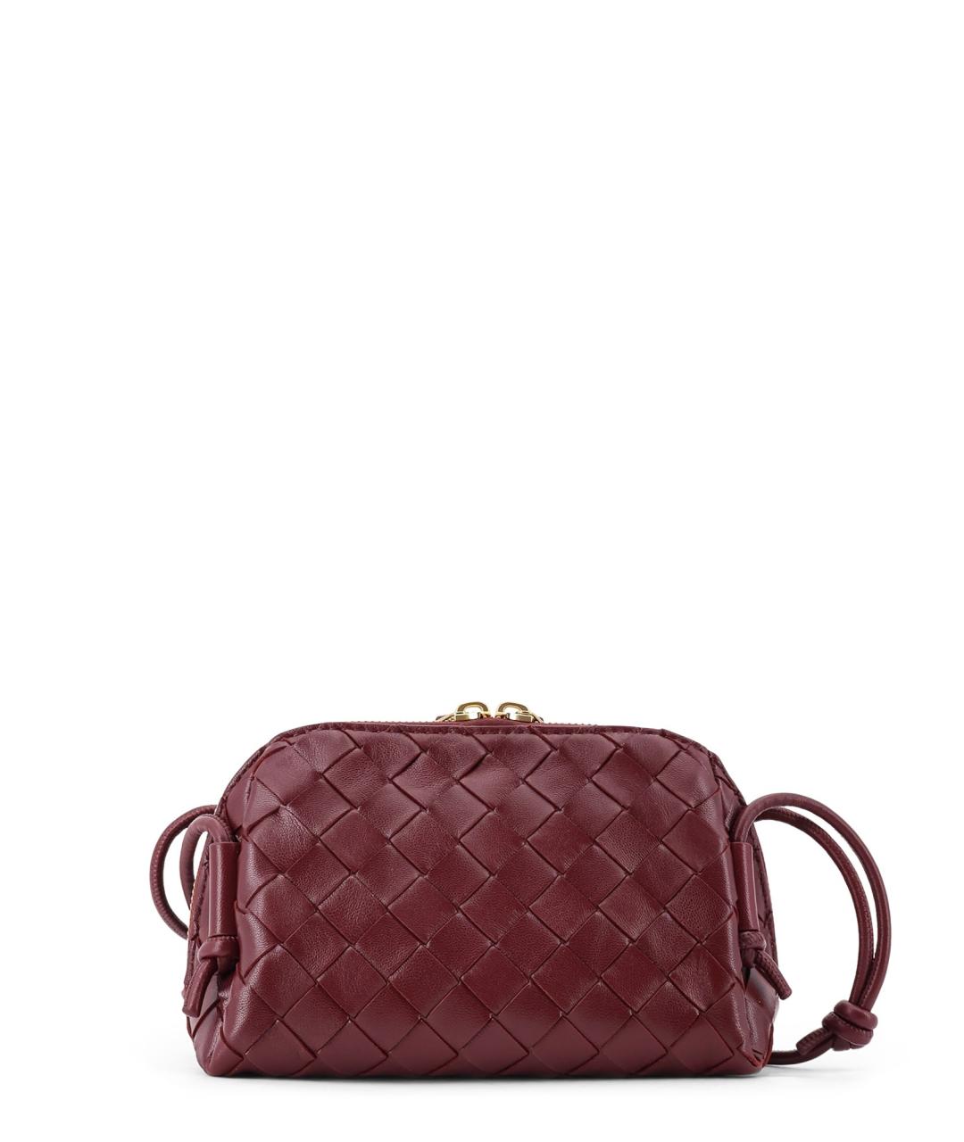 BOTTEGA VENETA Бордовая кожаная сумка через плечо, фото 2