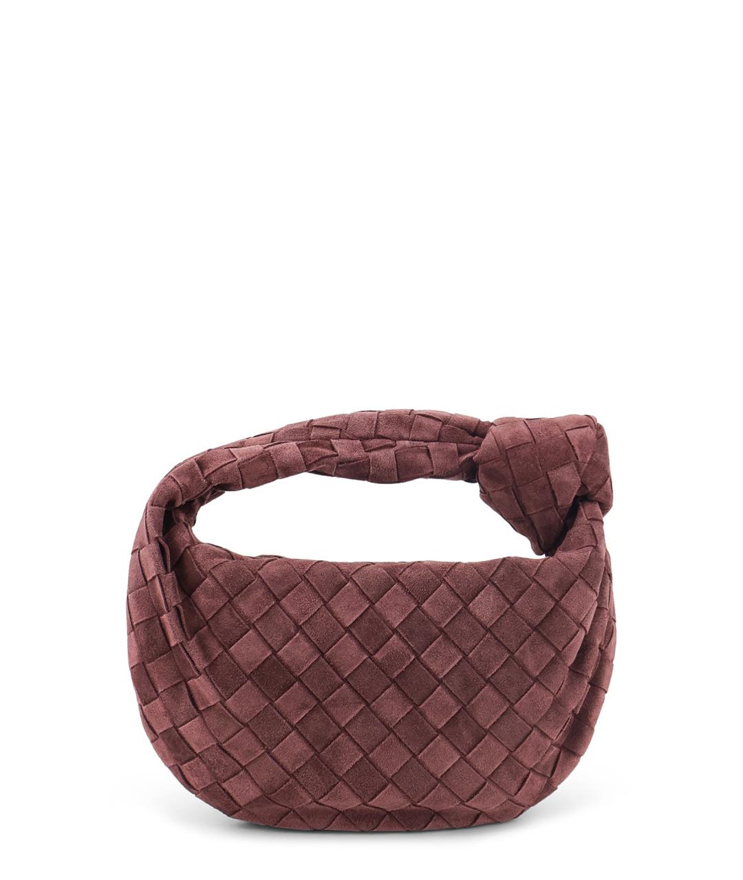 BOTTEGA VENETA Бордовая замшевая сумка с короткими ручками, фото 2