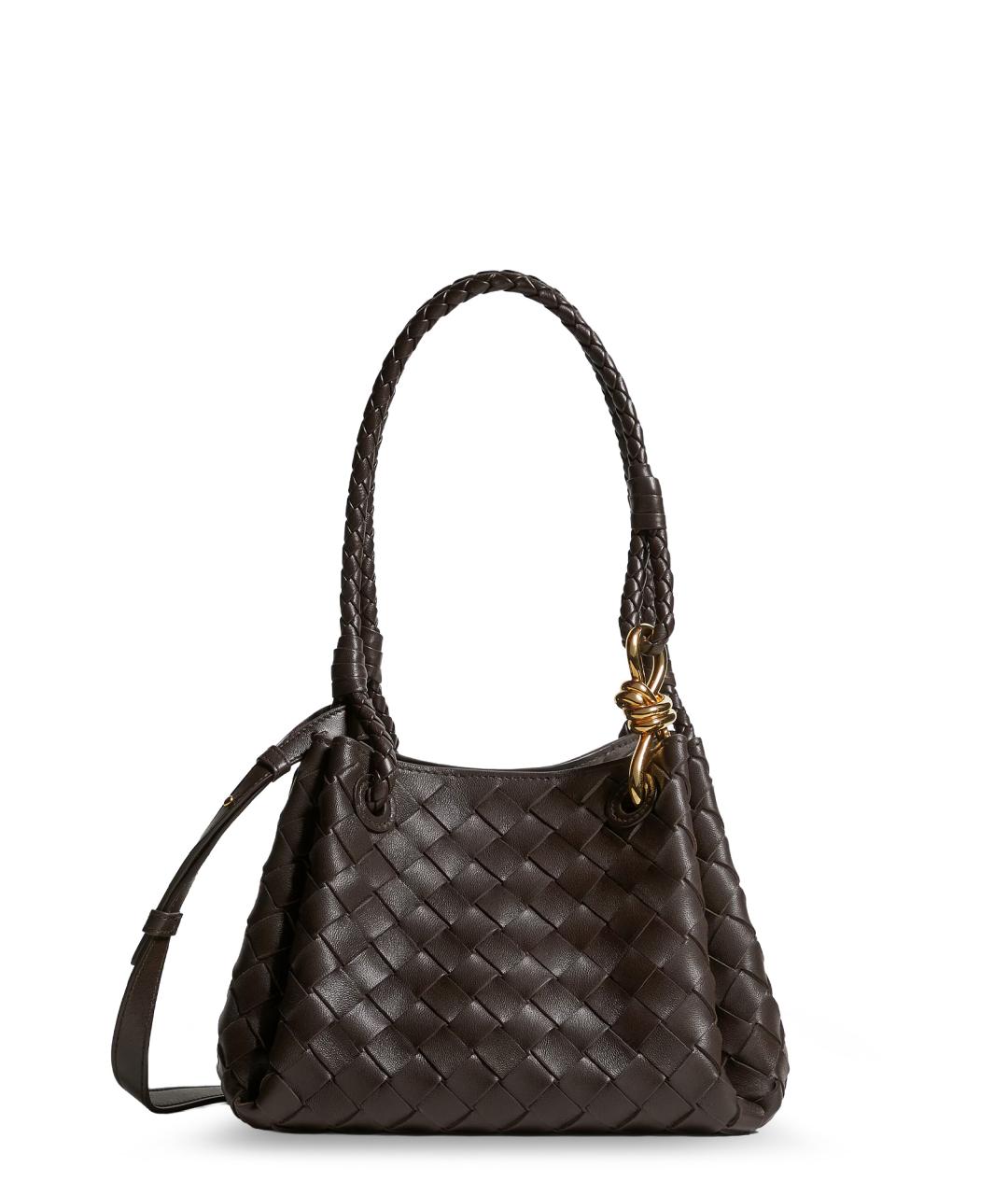 BOTTEGA VENETA Коричневая кожаная сумка тоут, фото 1