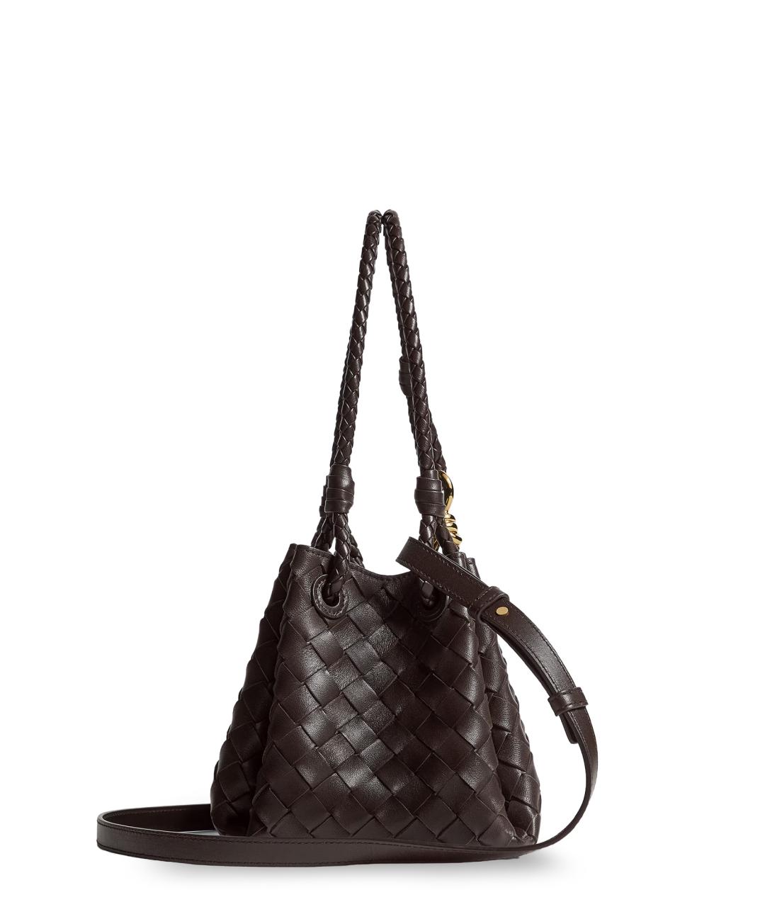 BOTTEGA VENETA Коричневая кожаная сумка тоут, фото 3