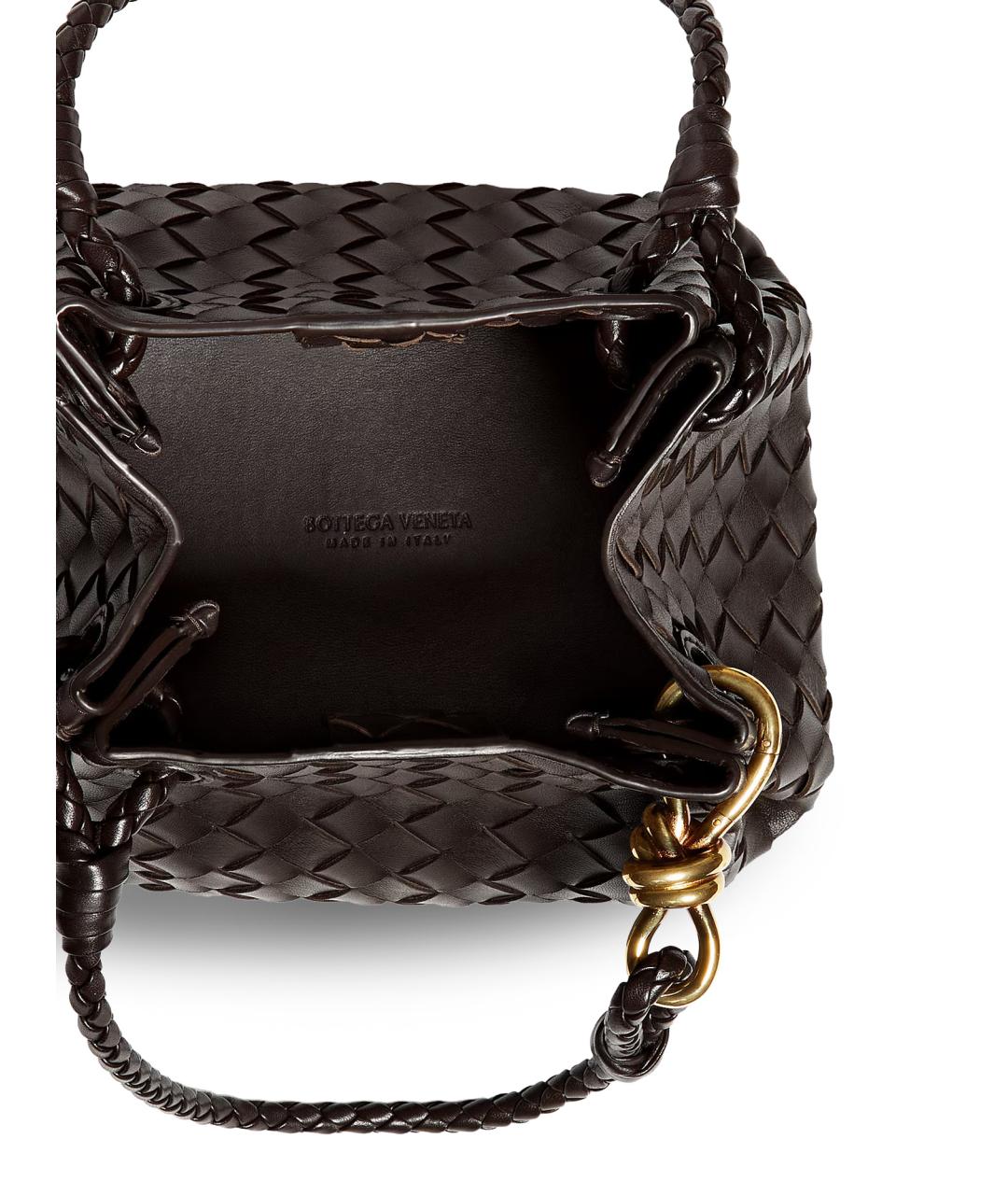 BOTTEGA VENETA Коричневая кожаная сумка тоут, фото 4