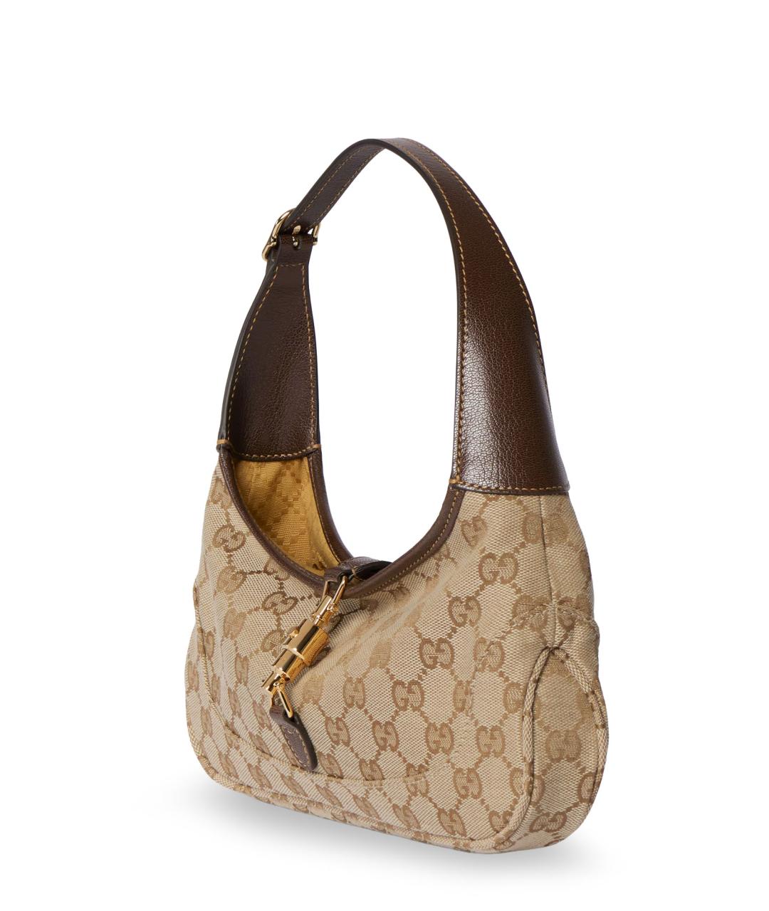GUCCI Бежевая тканевая сумка через плечо, фото 3