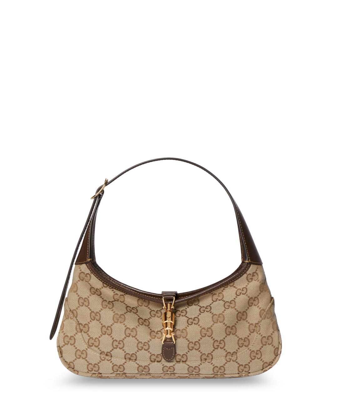 GUCCI Бежевая тканевая сумка через плечо, фото 1