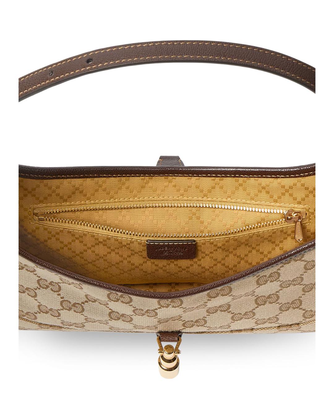 GUCCI Бежевая тканевая сумка через плечо, фото 4