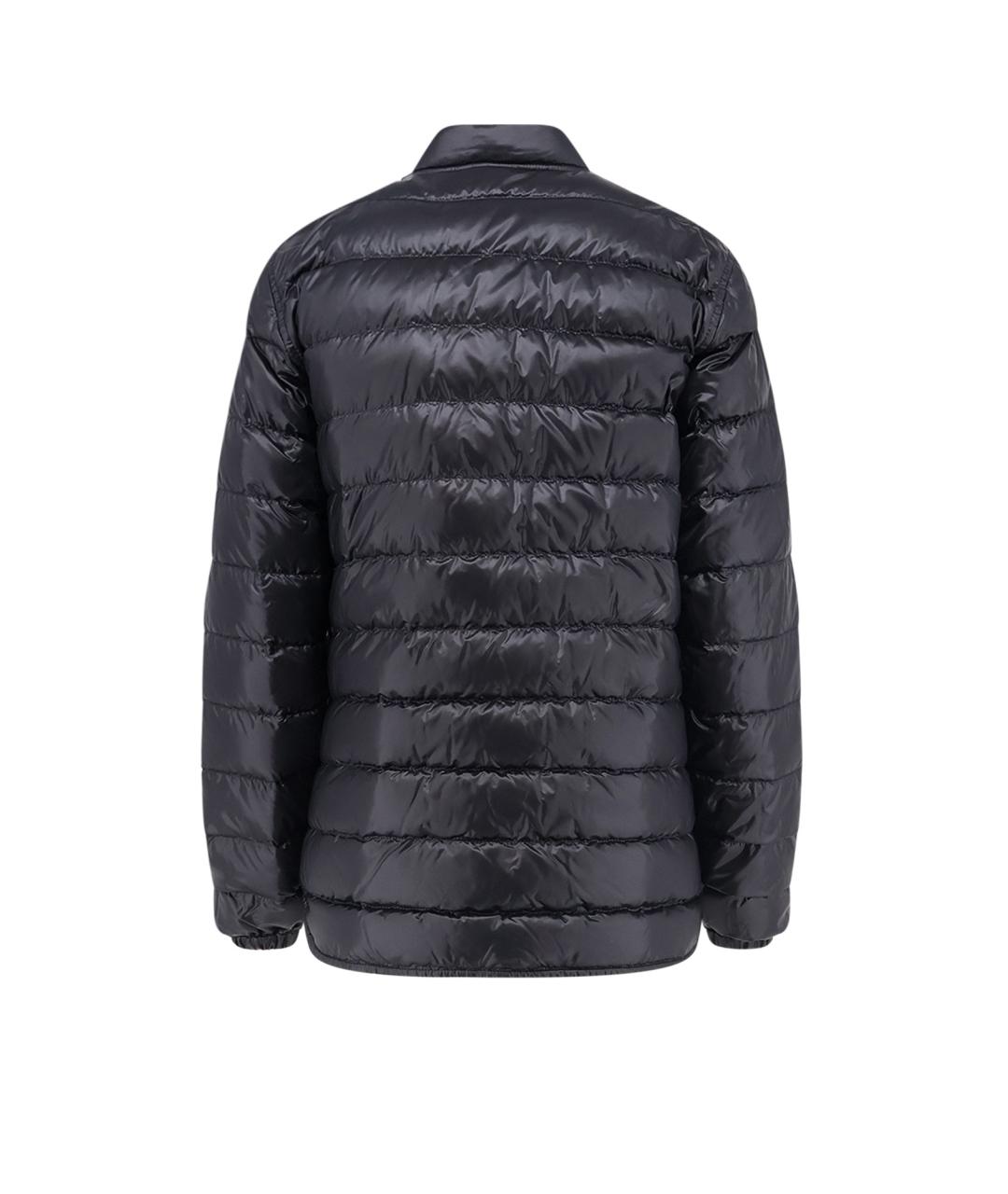 MONCLER Черный полиамидовый пуховик, фото 2