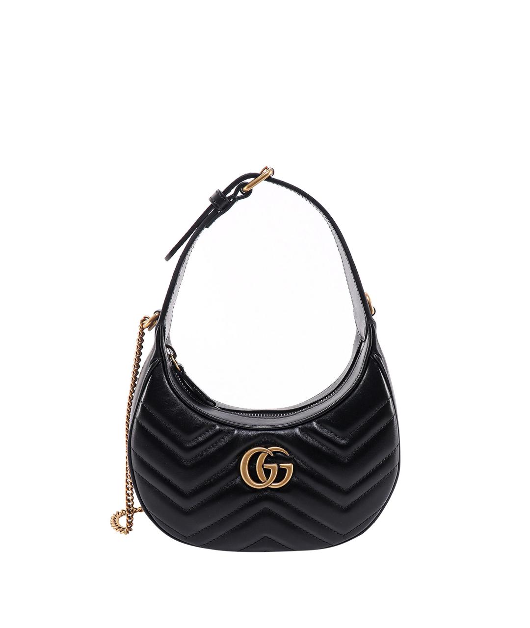 GUCCI Черная кожаная сумка через плечо, фото 2