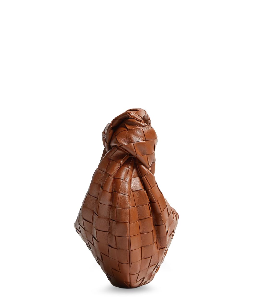 BOTTEGA VENETA Коричневая кожаная сумка с короткими ручками, фото 3