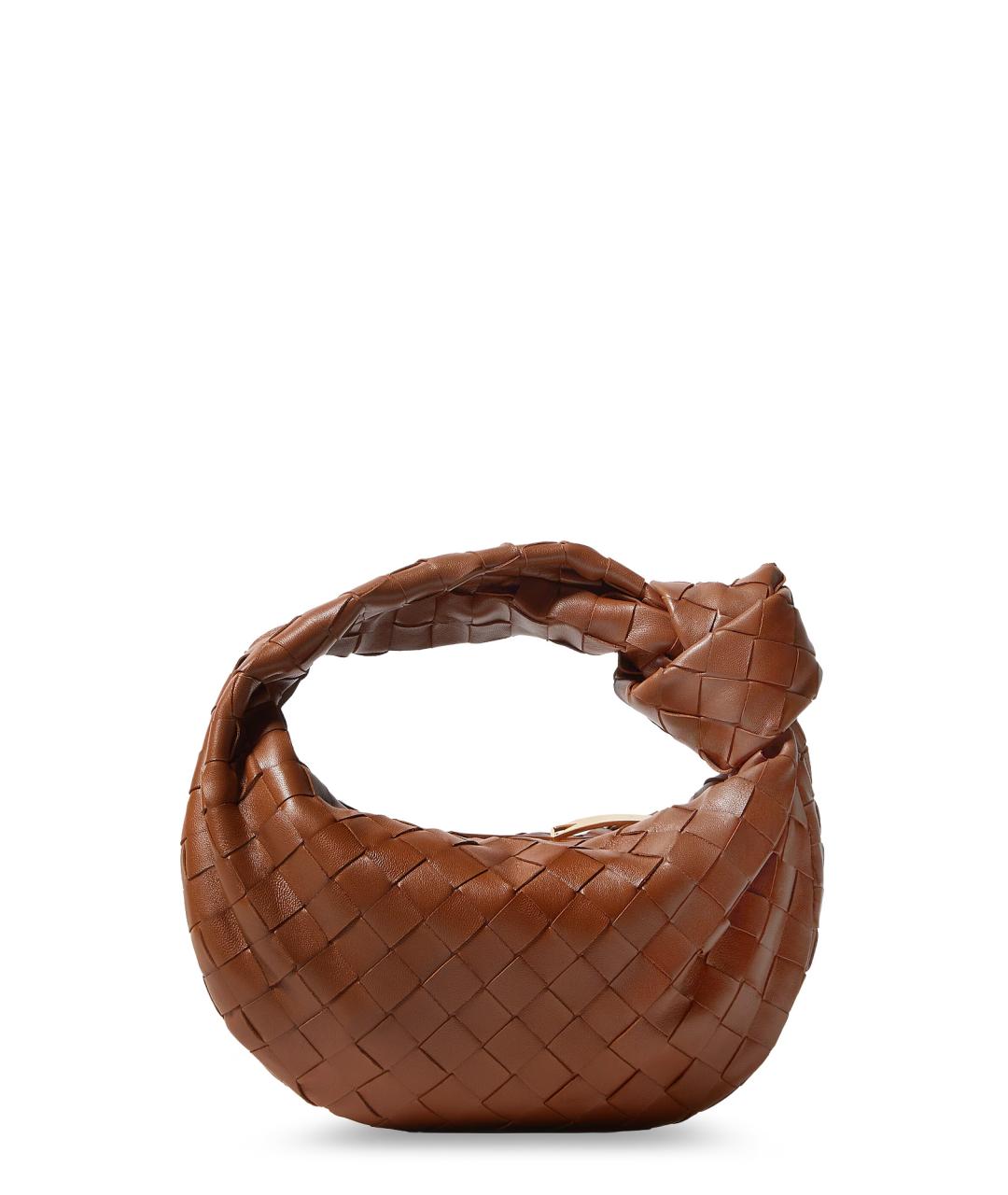 BOTTEGA VENETA Коричневая кожаная сумка с короткими ручками, фото 2