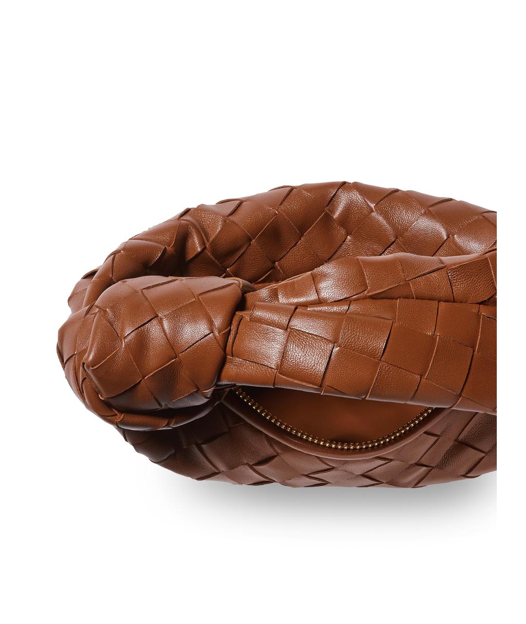 BOTTEGA VENETA Коричневая кожаная сумка с короткими ручками, фото 4