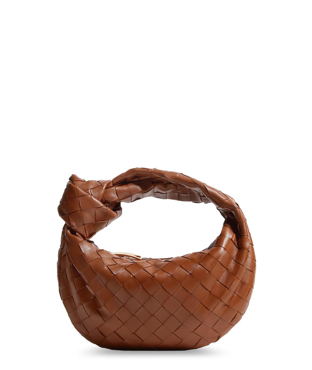 BOTTEGA VENETA Коричневая кожаная сумка с короткими ручками, фото 1