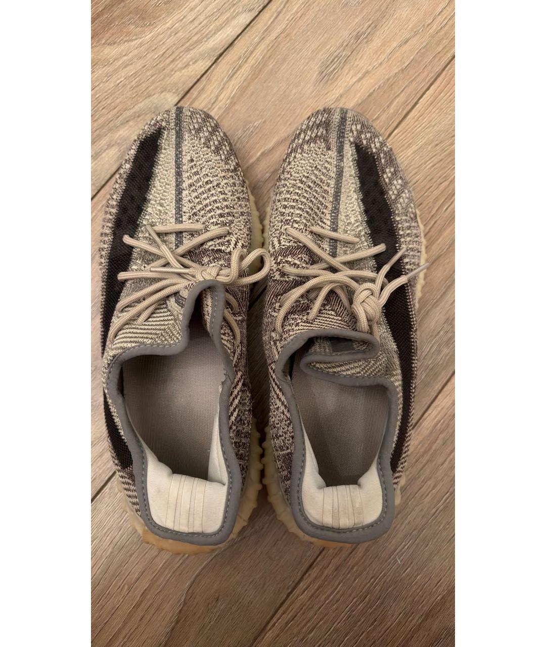 YEEZY Коричневые текстильные низкие кроссовки / кеды, фото 3
