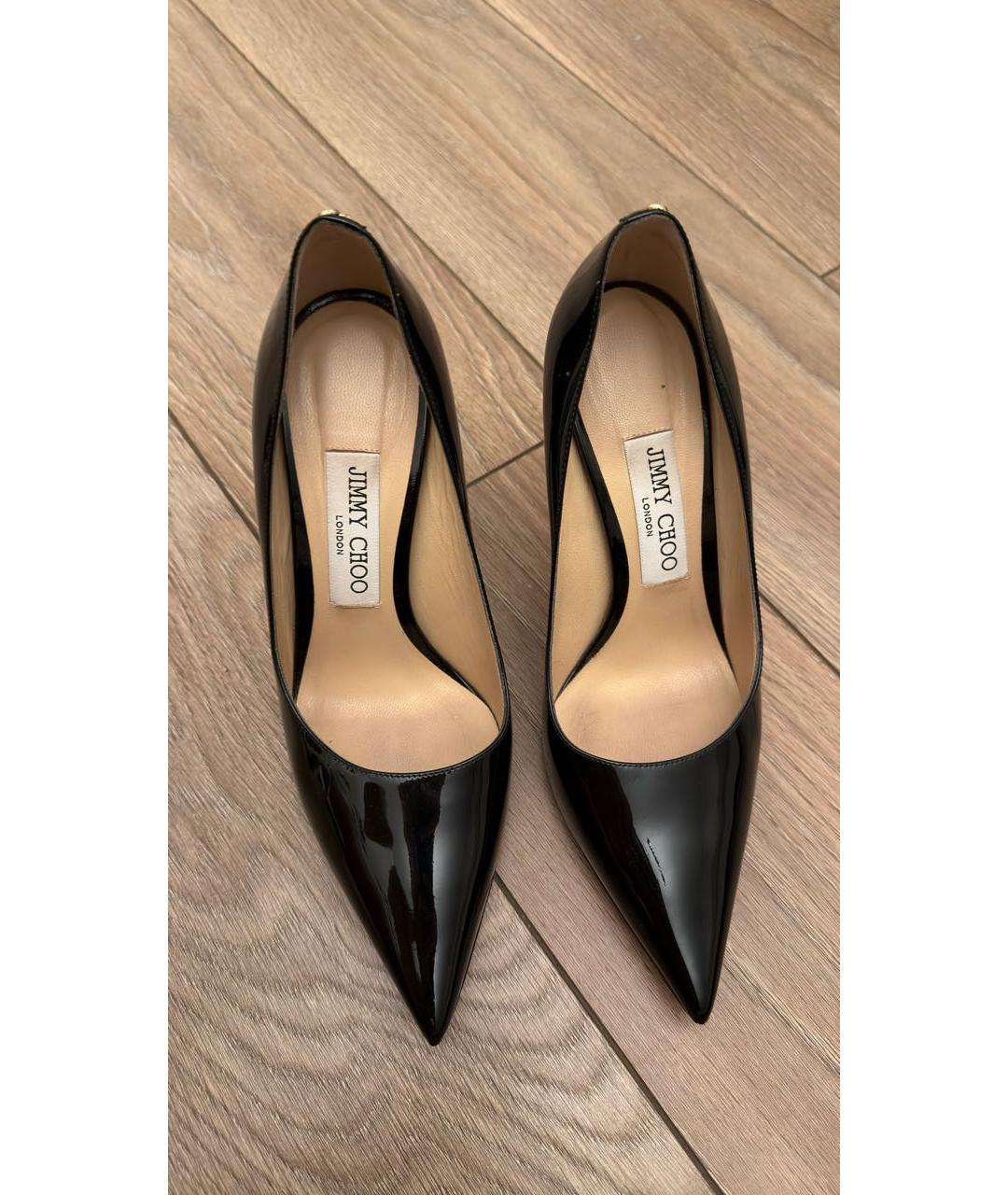 JIMMY CHOO Черные туфли из лакированной кожи, фото 2