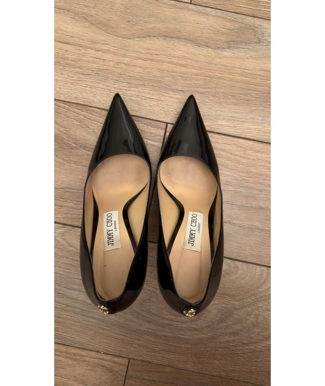 JIMMY CHOO Черные туфли из лакированной кожи, фото 3