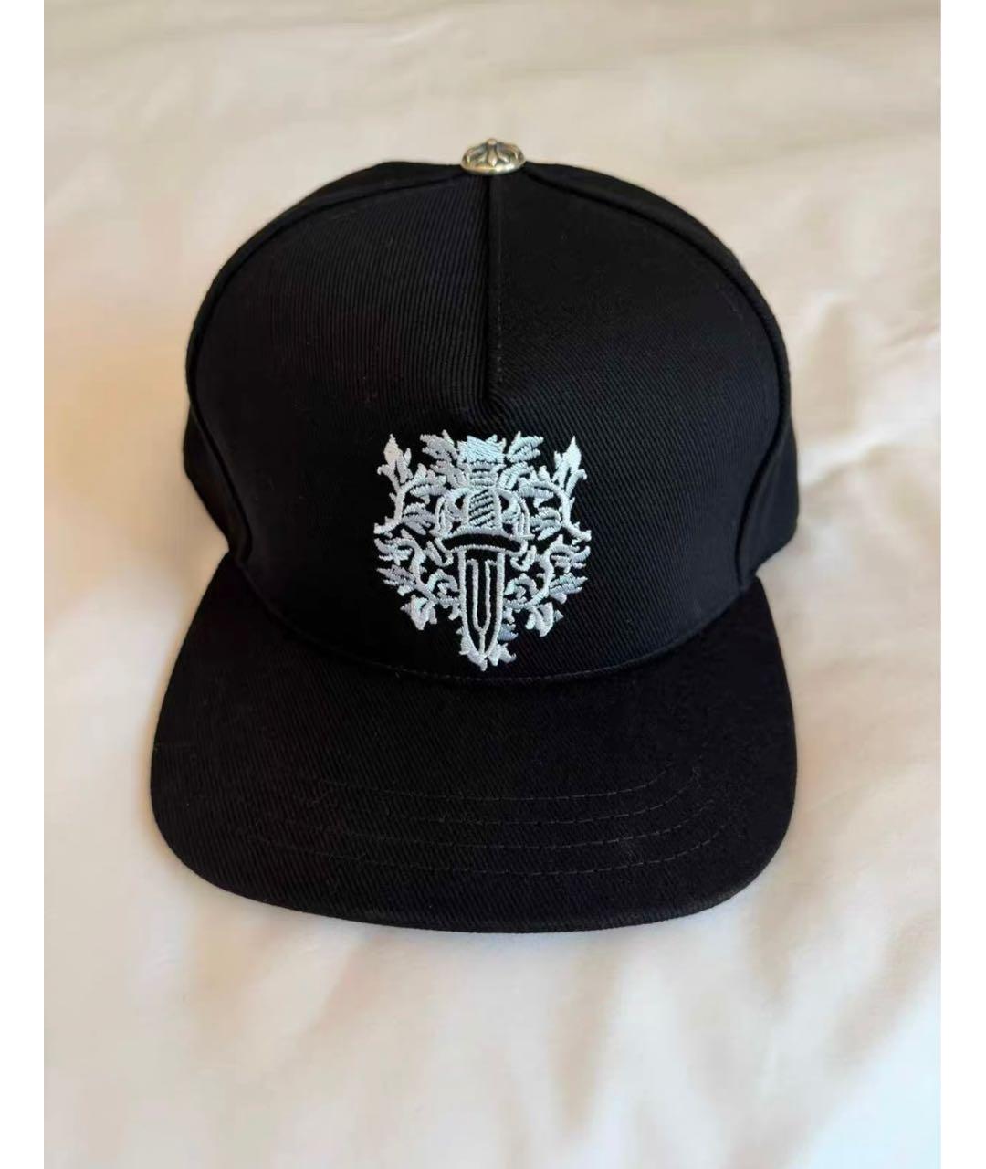 CHROME HEARTS Черная хлопковая кепка/бейсболка, фото 6