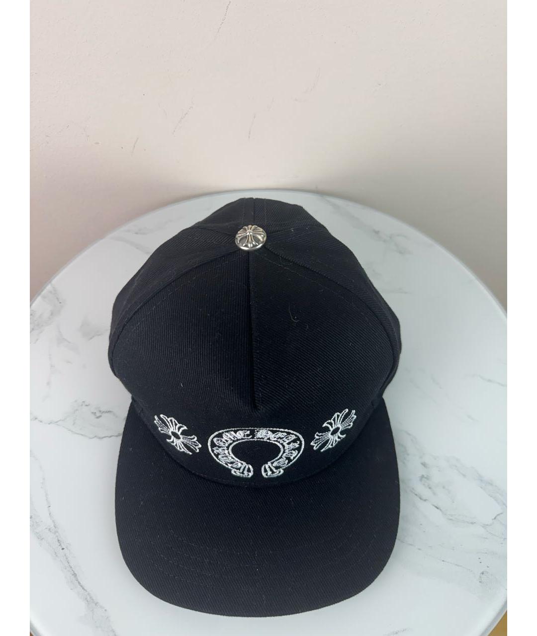 CHROME HEARTS Черная хлопковая кепка/бейсболка, фото 3