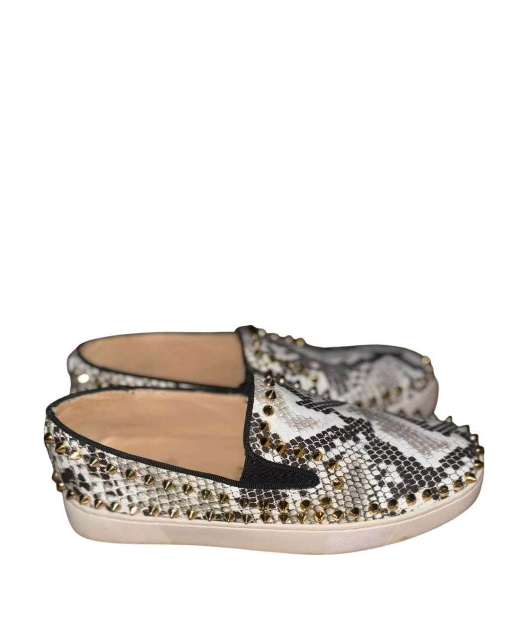 CHRISTIAN LOUBOUTIN Кожаные слипоны, фото 9