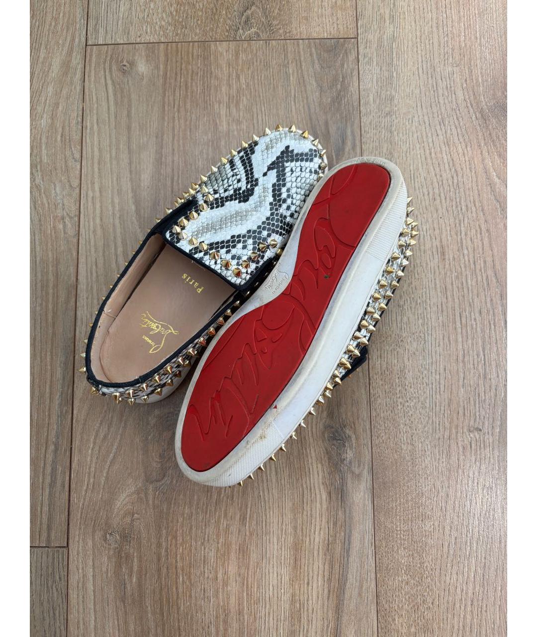 CHRISTIAN LOUBOUTIN Кожаные слипоны, фото 2