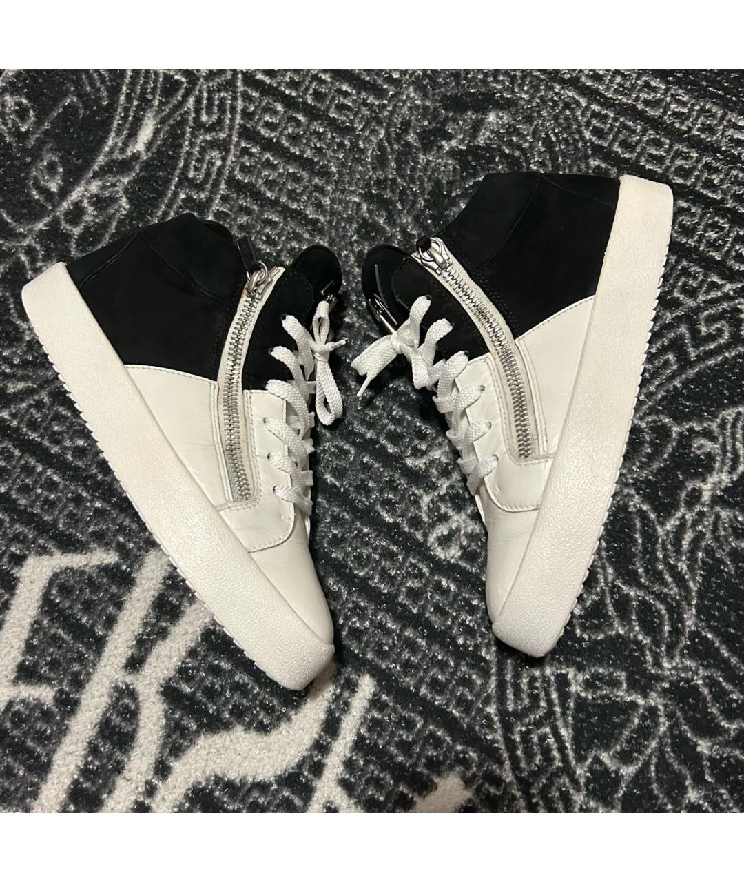 GIUSEPPE ZANOTTI DESIGN Мульти кожаные высокие кроссовки / кеды, фото 4