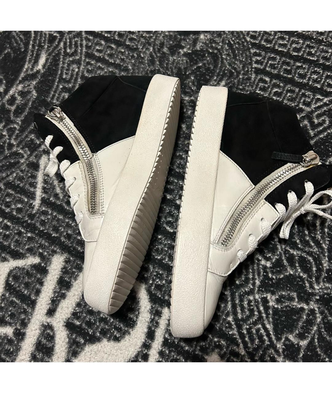 GIUSEPPE ZANOTTI DESIGN Мульти кожаные высокие кроссовки / кеды, фото 3
