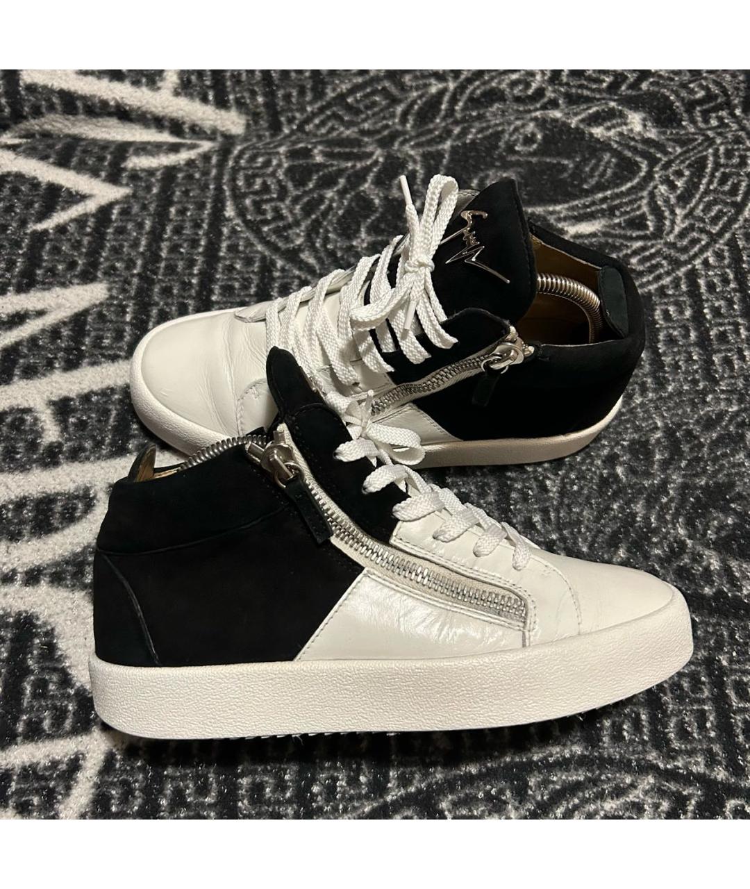 GIUSEPPE ZANOTTI DESIGN Мульти кожаные высокие кроссовки / кеды, фото 9