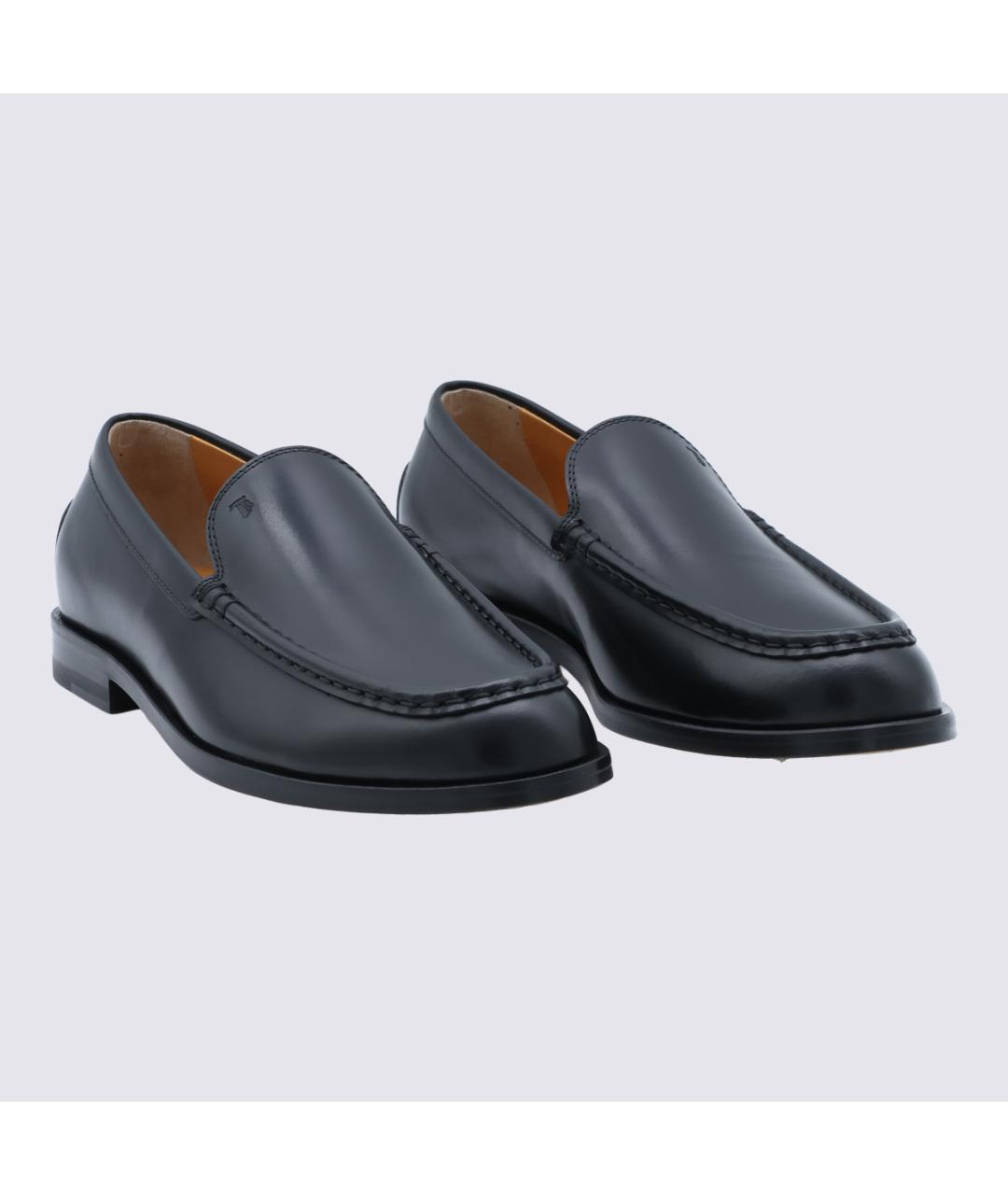 TOD'S Черные кожаные лоферы, фото 2