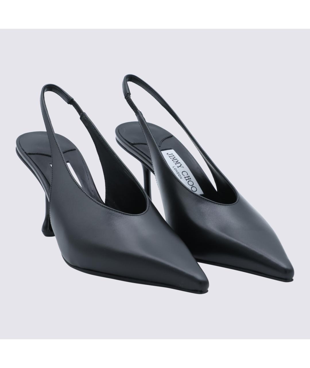JIMMY CHOO Черные кожаные туфли, фото 2