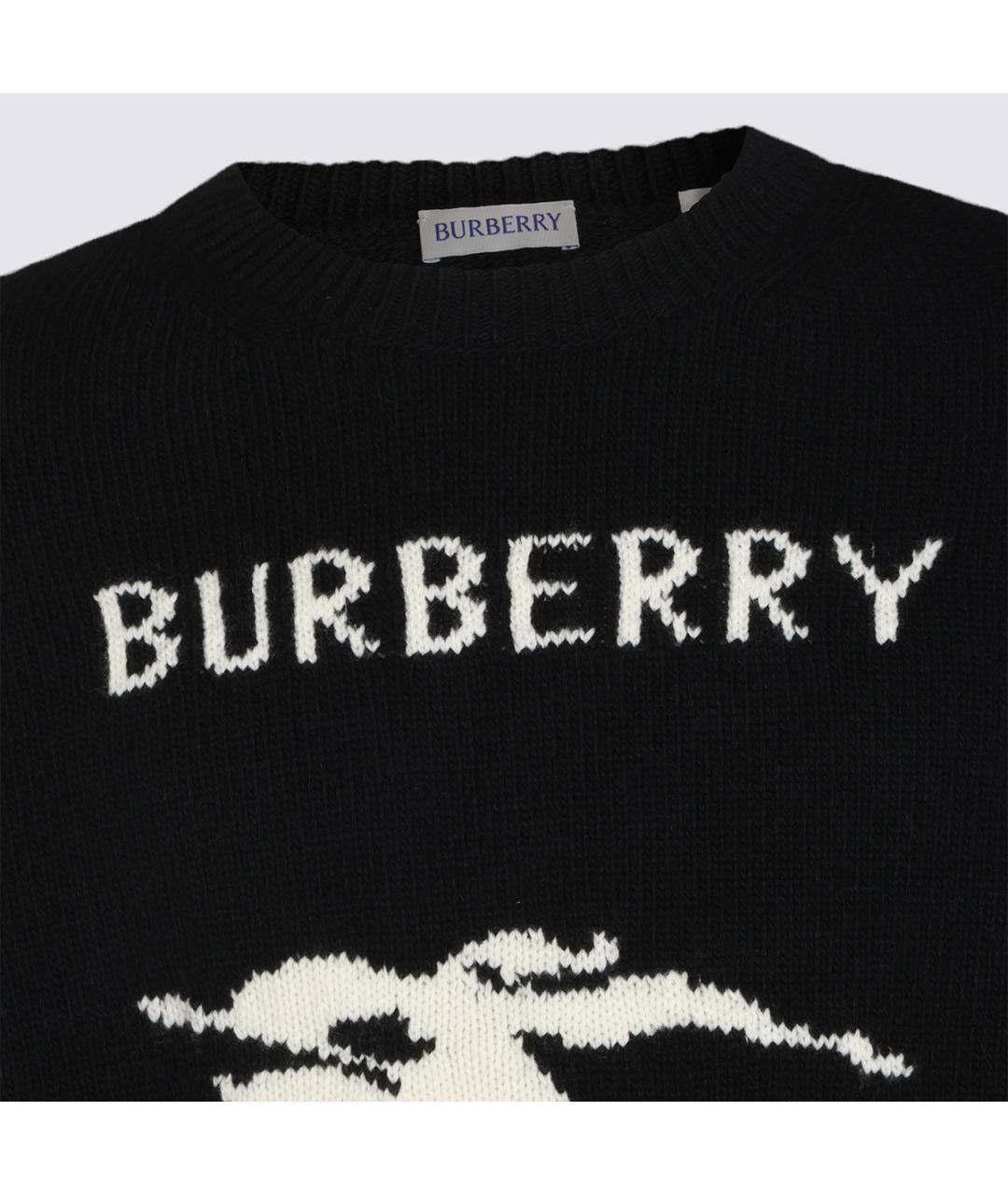 BURBERRY Черный шерстяной джемпер / свитер, фото 3