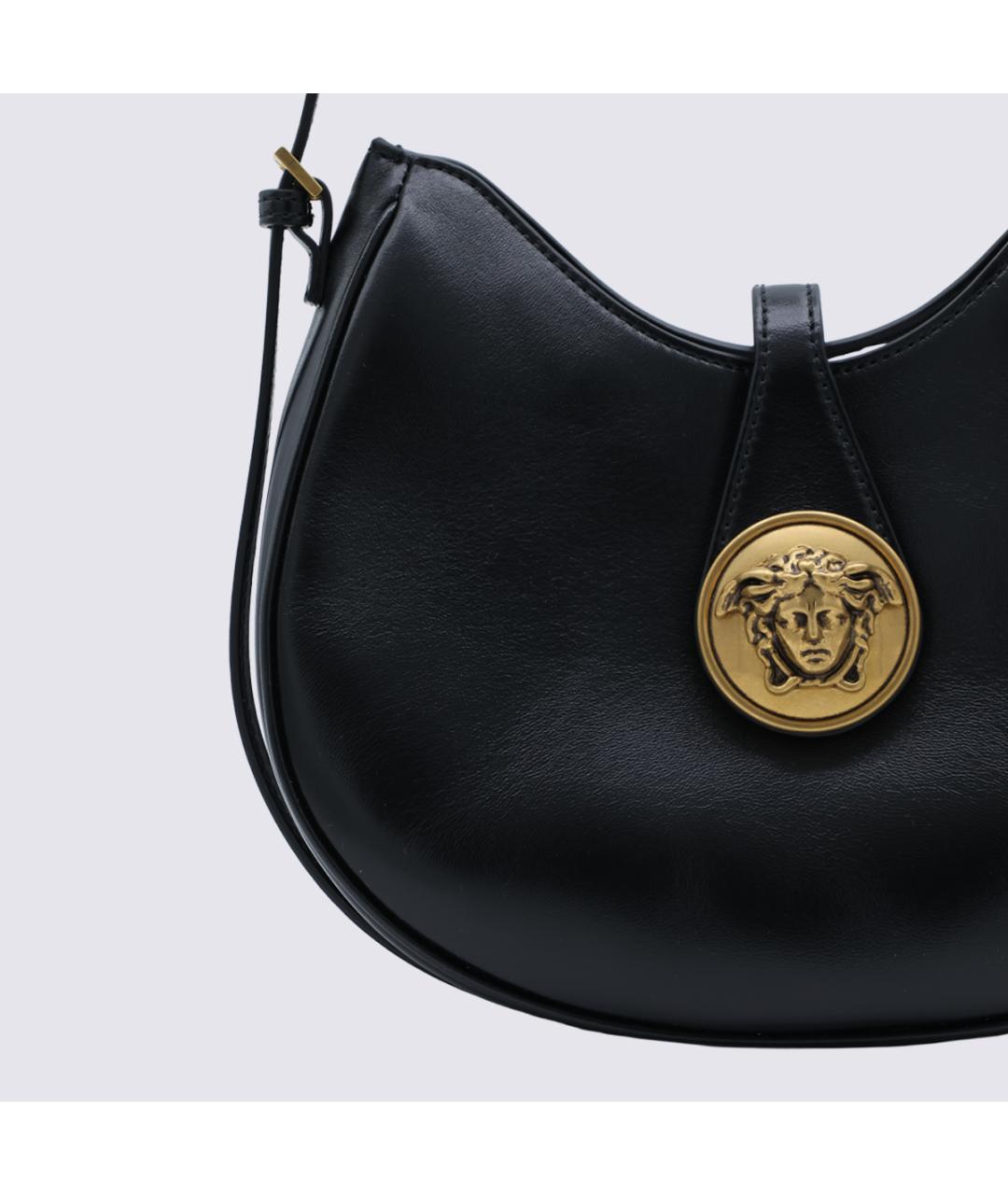 VERSACE Черная хлопковая сумка через плечо, фото 4