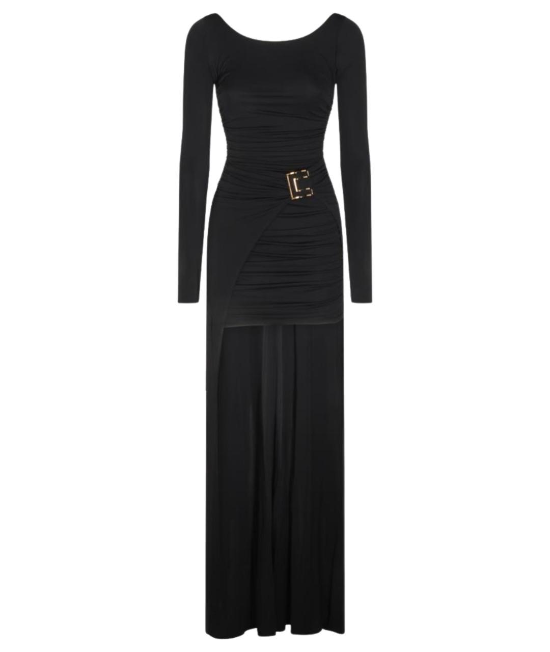 ELISABETTA FRANCHI Черное вискозное вечернее платье, фото 1