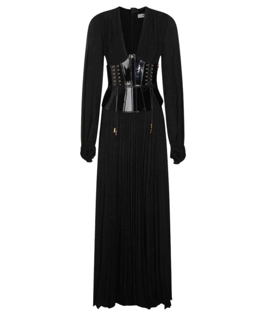 ELISABETTA FRANCHI Черное вискозное повседневное платье, фото 1