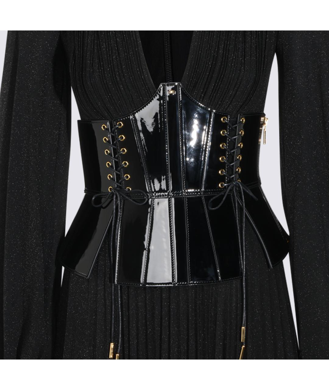ELISABETTA FRANCHI Черное вискозное повседневное платье, фото 3