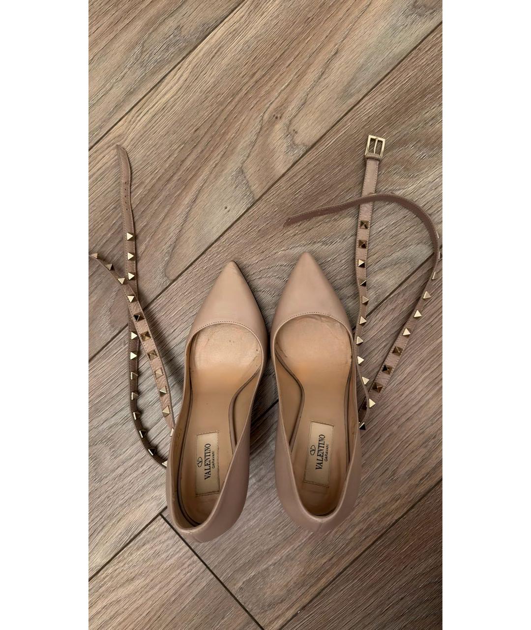 VALENTINO Розовые кожаные туфли, фото 3