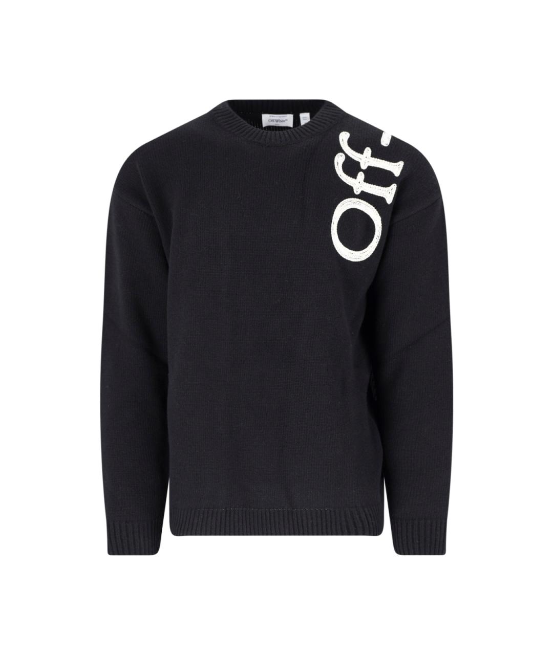 OFF-WHITE Черный шерстяной джемпер / свитер, фото 1