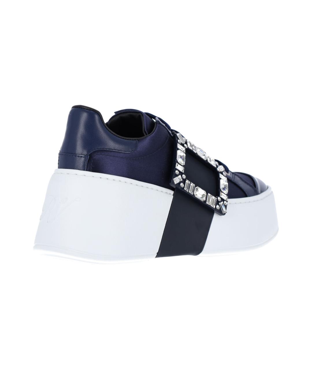 ROGER VIVIER Синие синтетические кроссовки, фото 4