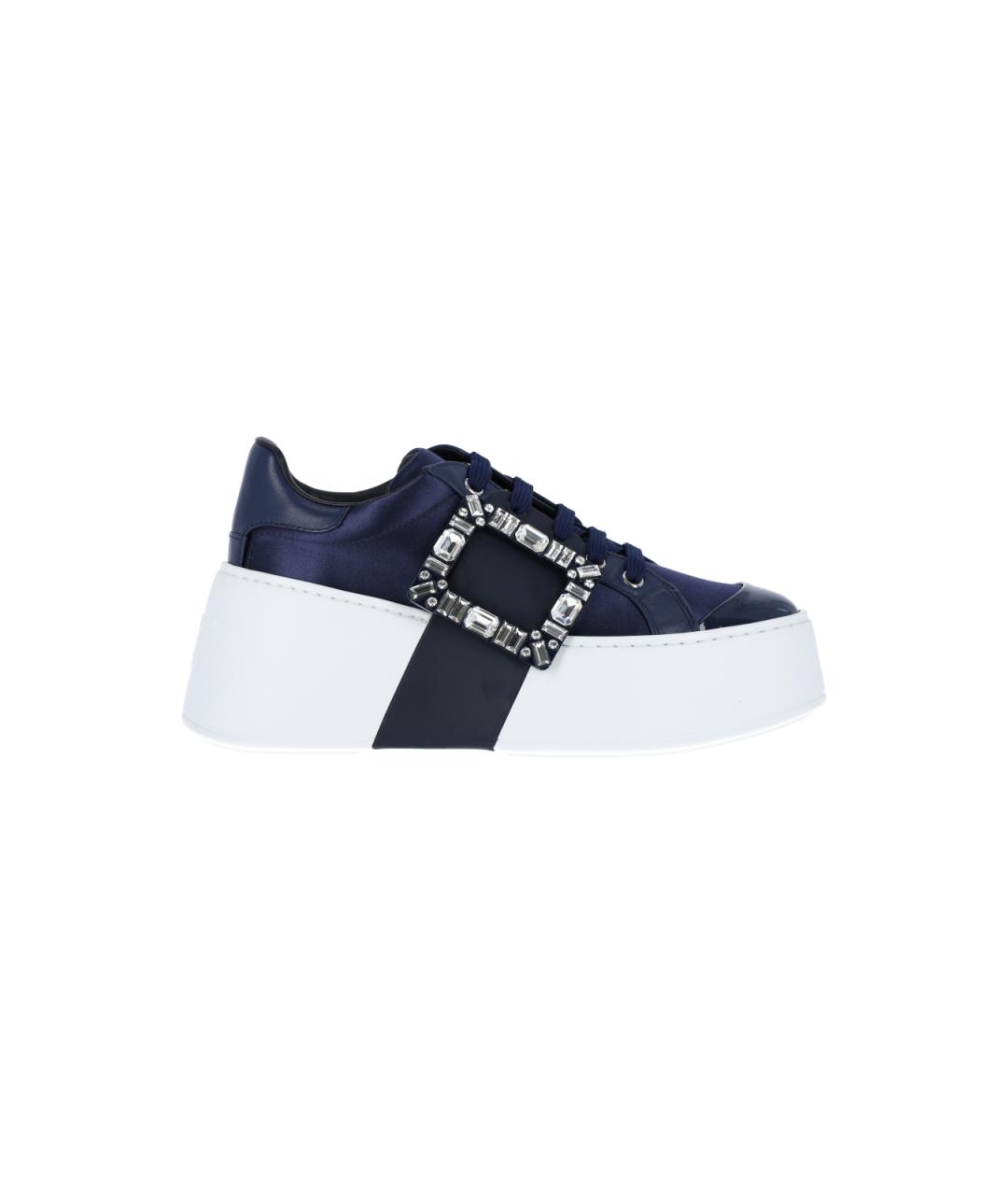 ROGER VIVIER Синие синтетические кроссовки, фото 6